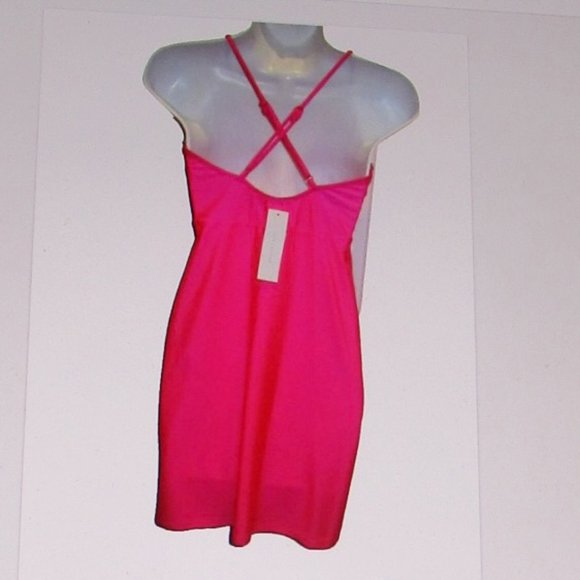 TIMING LOS ANGELES PINK SATIN MINI DRESS MED NWT - Picture 5 of 5